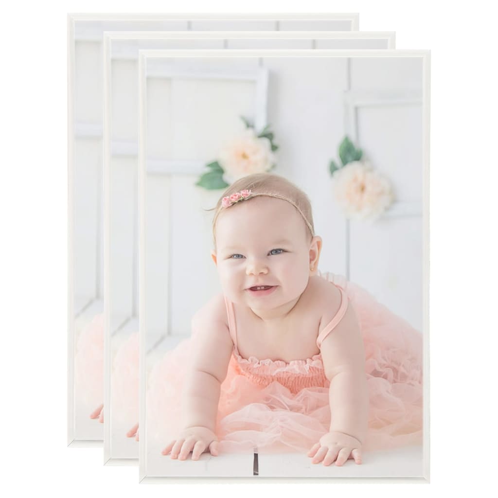 vidaXL Bilderrahmen Collage 3 Stk. für Tisch Silbern 13x18 cm MDF