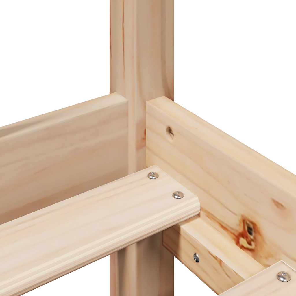 vidaXL Massivholzbett mit Regal ohne Matratze 90x190 cm Kiefer