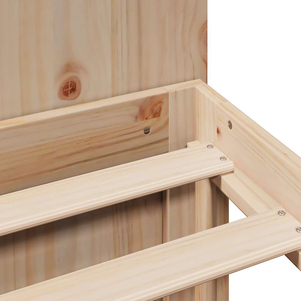 vidaXL Massivholzbett mit Regal ohne Matratze 120x190 cm Kiefer