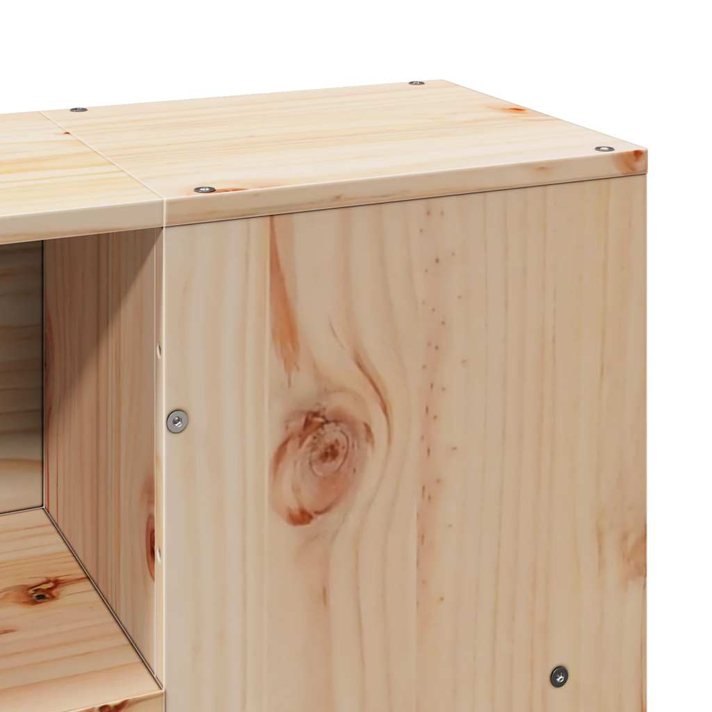 vidaXL Massivholzbett mit Regal ohne Matratze 120x200 cm