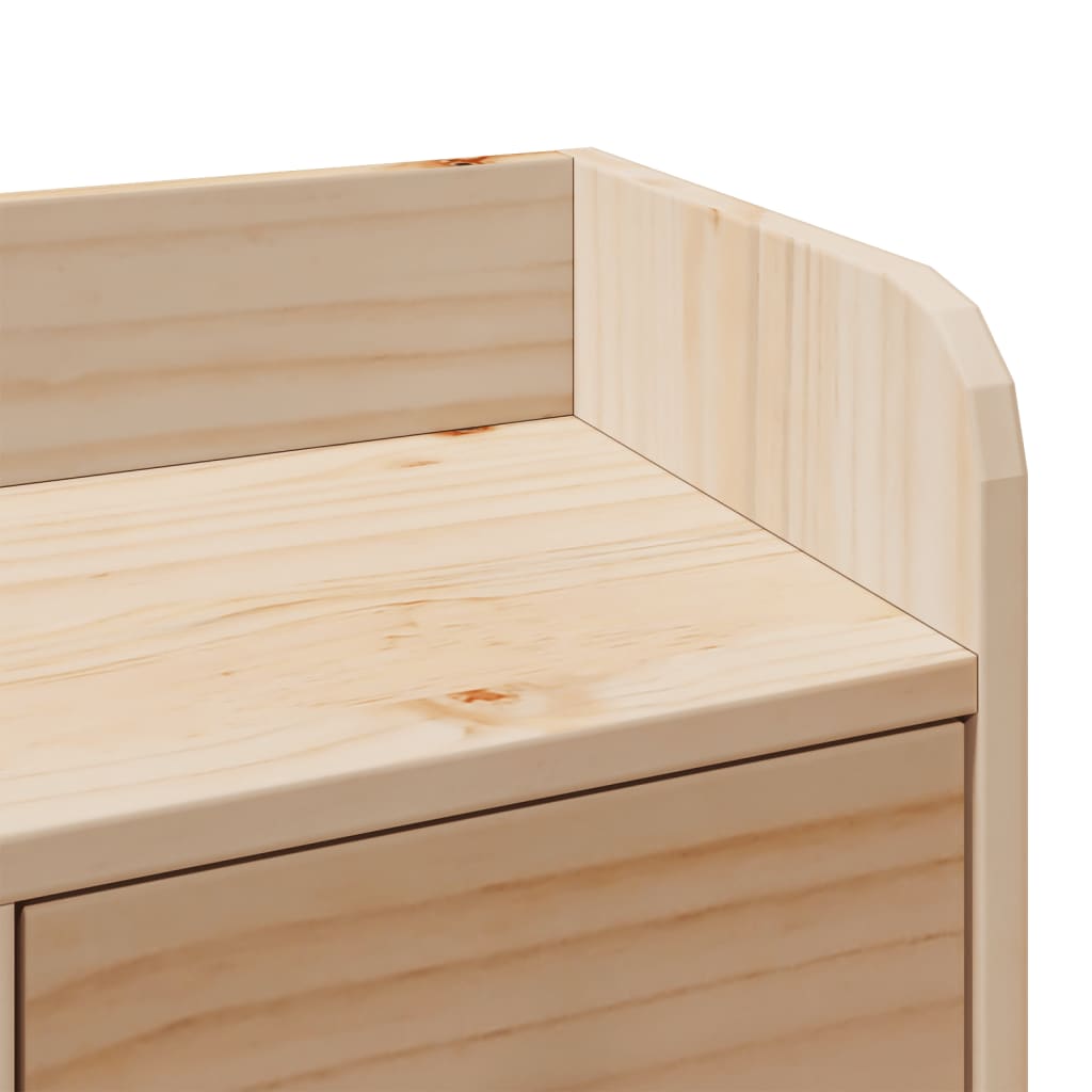 vidaXL Massivholzbett mit Regal ohne Matratze 90x200 cm Kiefer