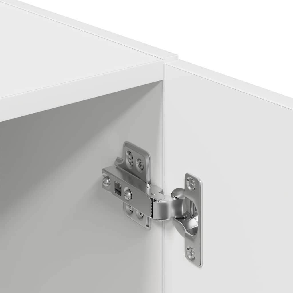 vidaXL 3-tlg. Küchenschrank-Set Weiß Holzwerkstoff