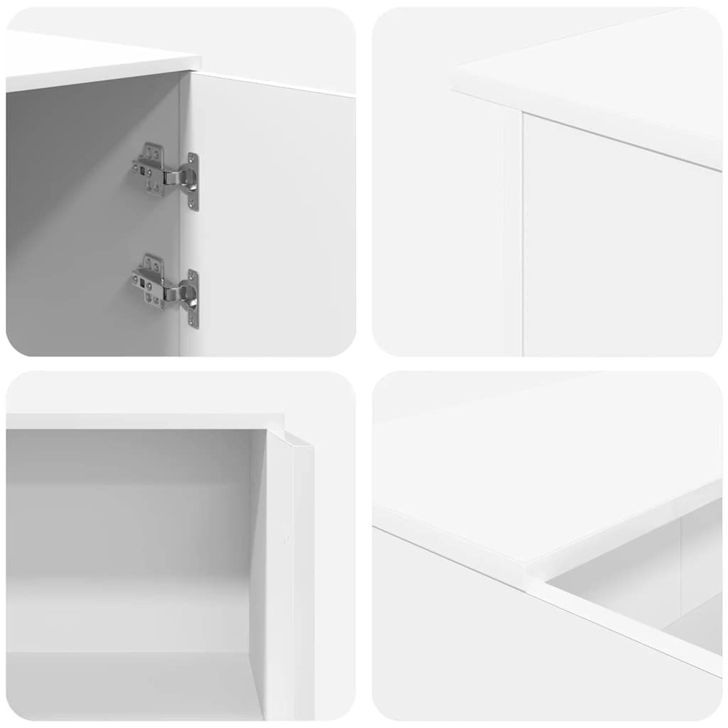 vidaXL Empfangstheke Weiß 135x50x103,5 cm Holzwerkstoff