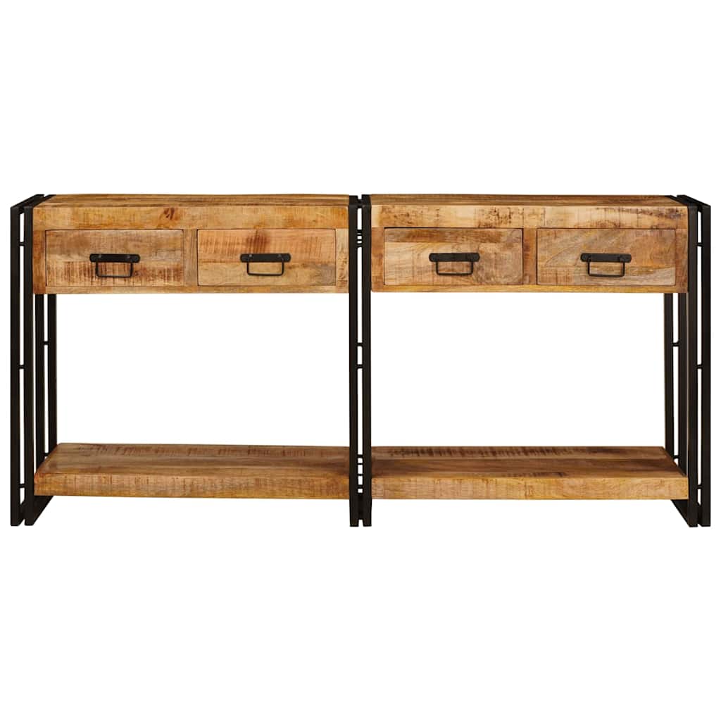 vidaXL Konsolen-Tische 2 pcs Braun 161 x 33 x 75 cm Massivholz Mango