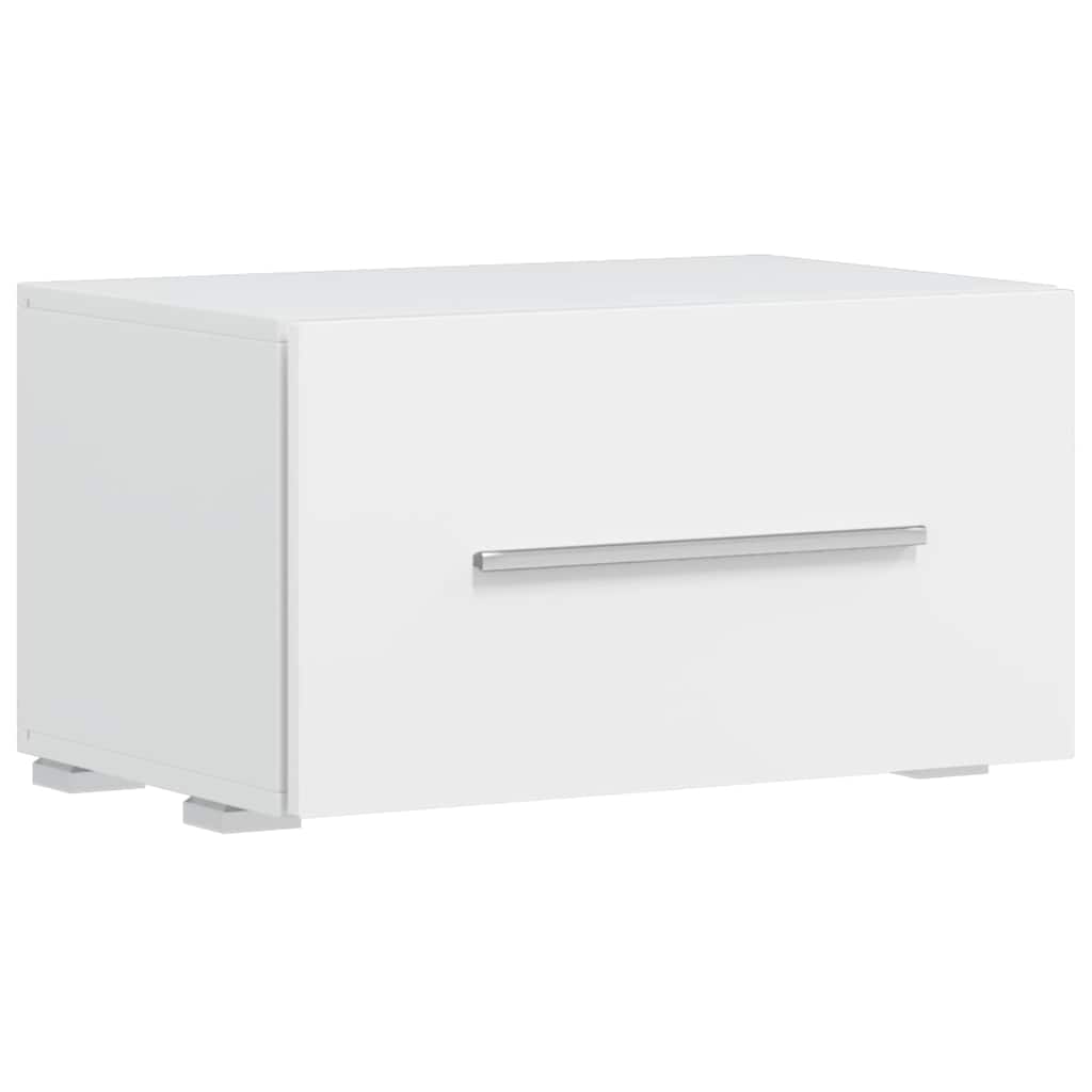 vidaXL 5-tlg. Wohnwand mit LED-Beleuchtung Mattweiß Holzwerkstoff