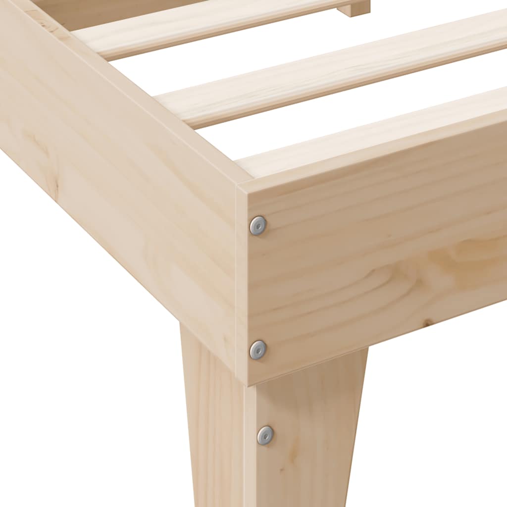 vidaXL Massivholzbett mit Regal ohne Matratze 200x200 cm Kiefer