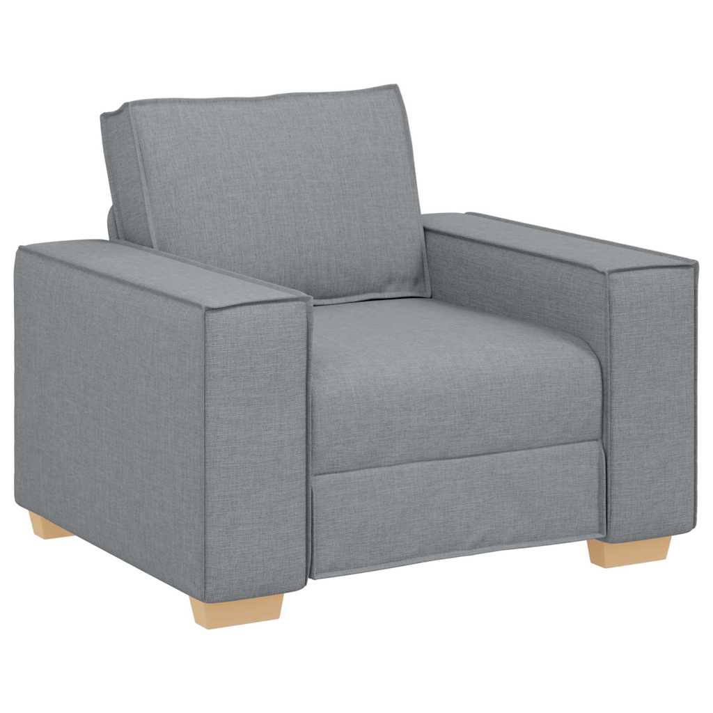vidaXL Sofa 3 pcs Hellgrau Stoff