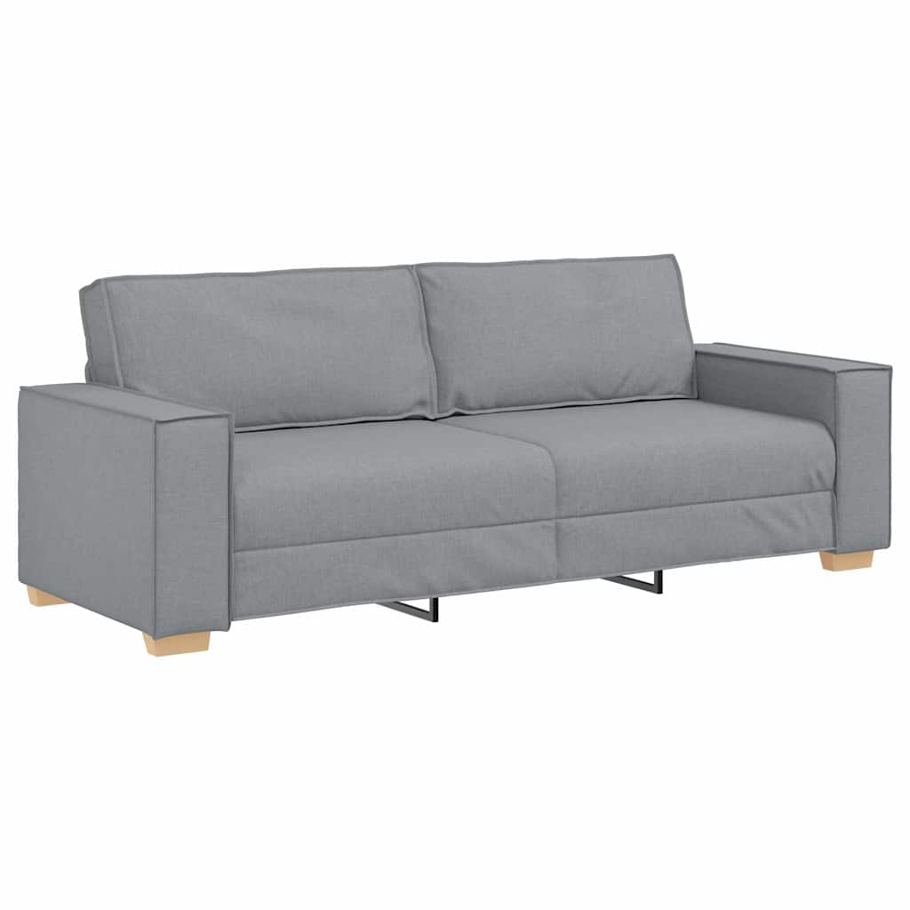 vidaXL Sofa 3 pcs Hellgrau Stoff