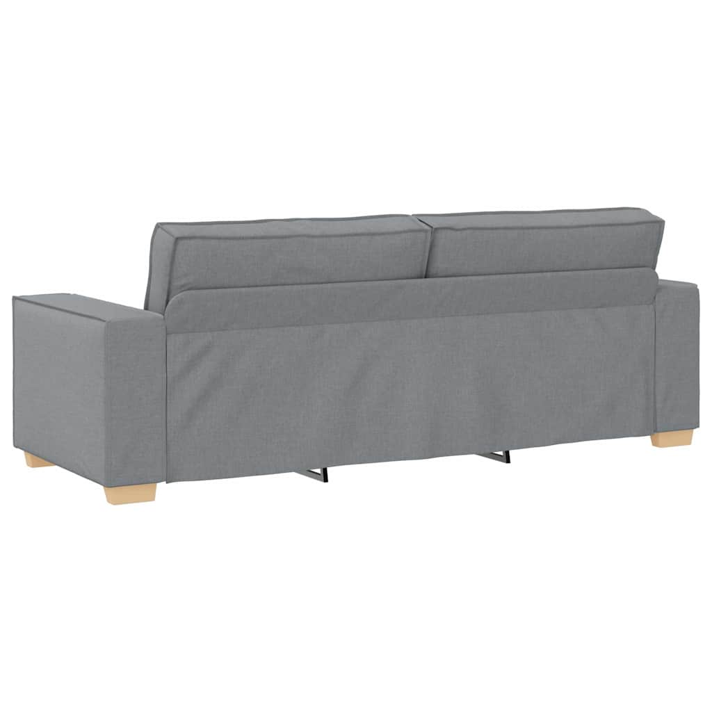 vidaXL Sofa 3 pcs Hellgrau Stoff