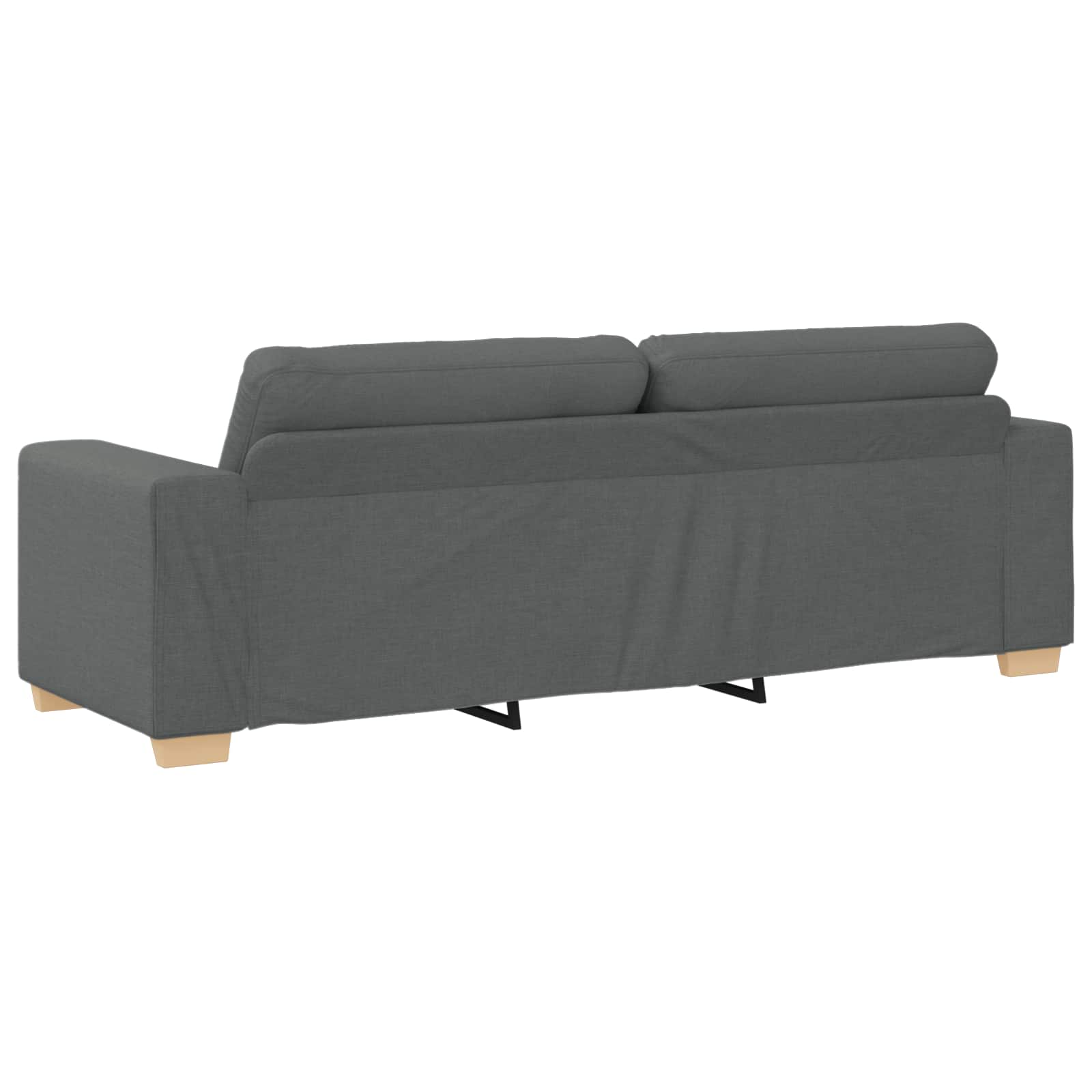 vidaXL Sofa 3 pcs Dunkelgrau Stoff