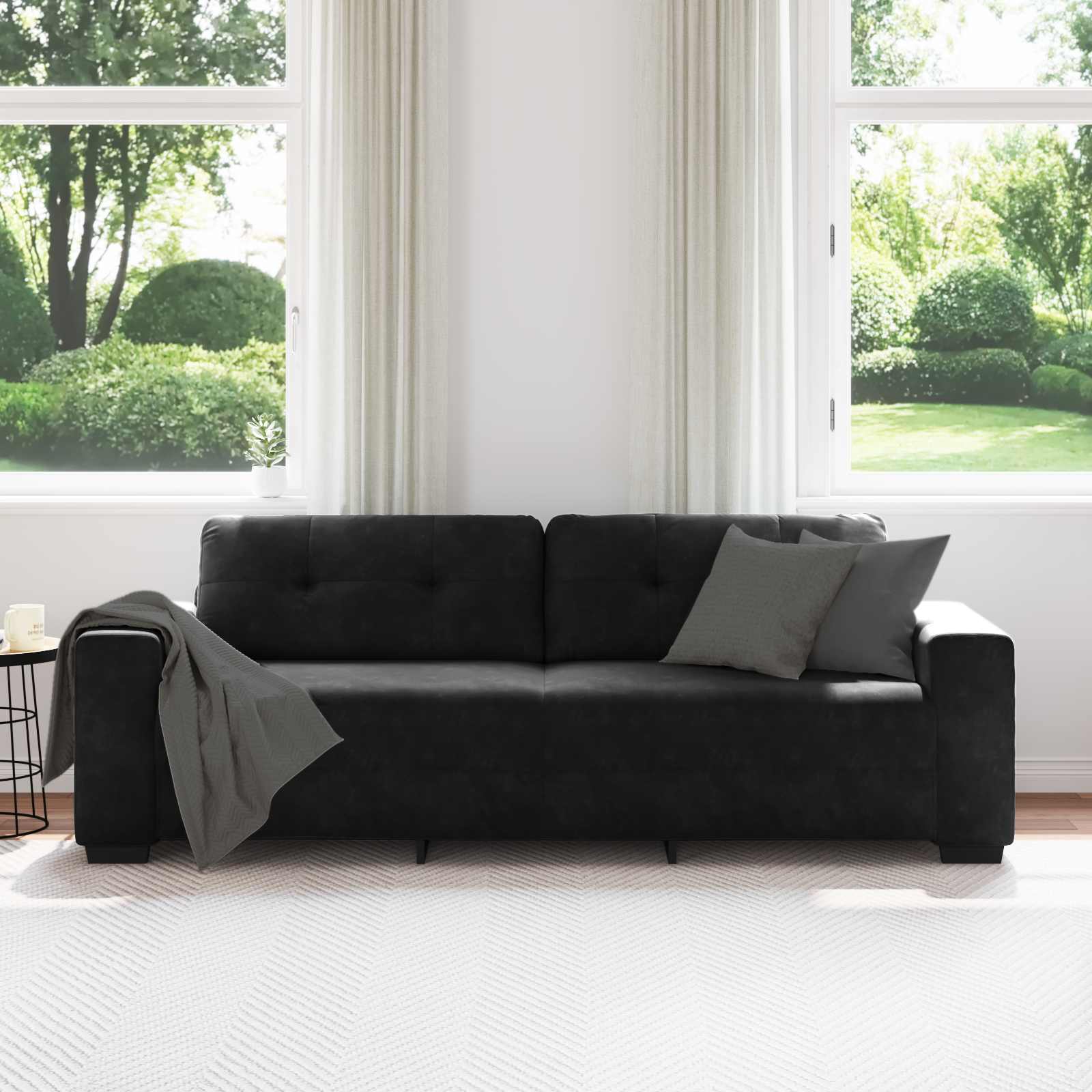 vidaXL Sofa 3 pcs Braun Kunstleder