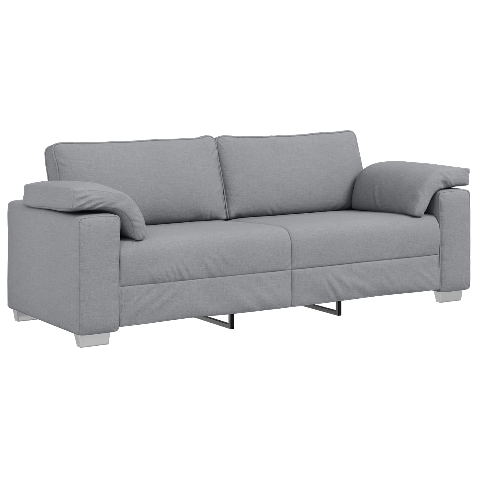 vidaXL Sofa 3 pcs Hellgrau Stoff