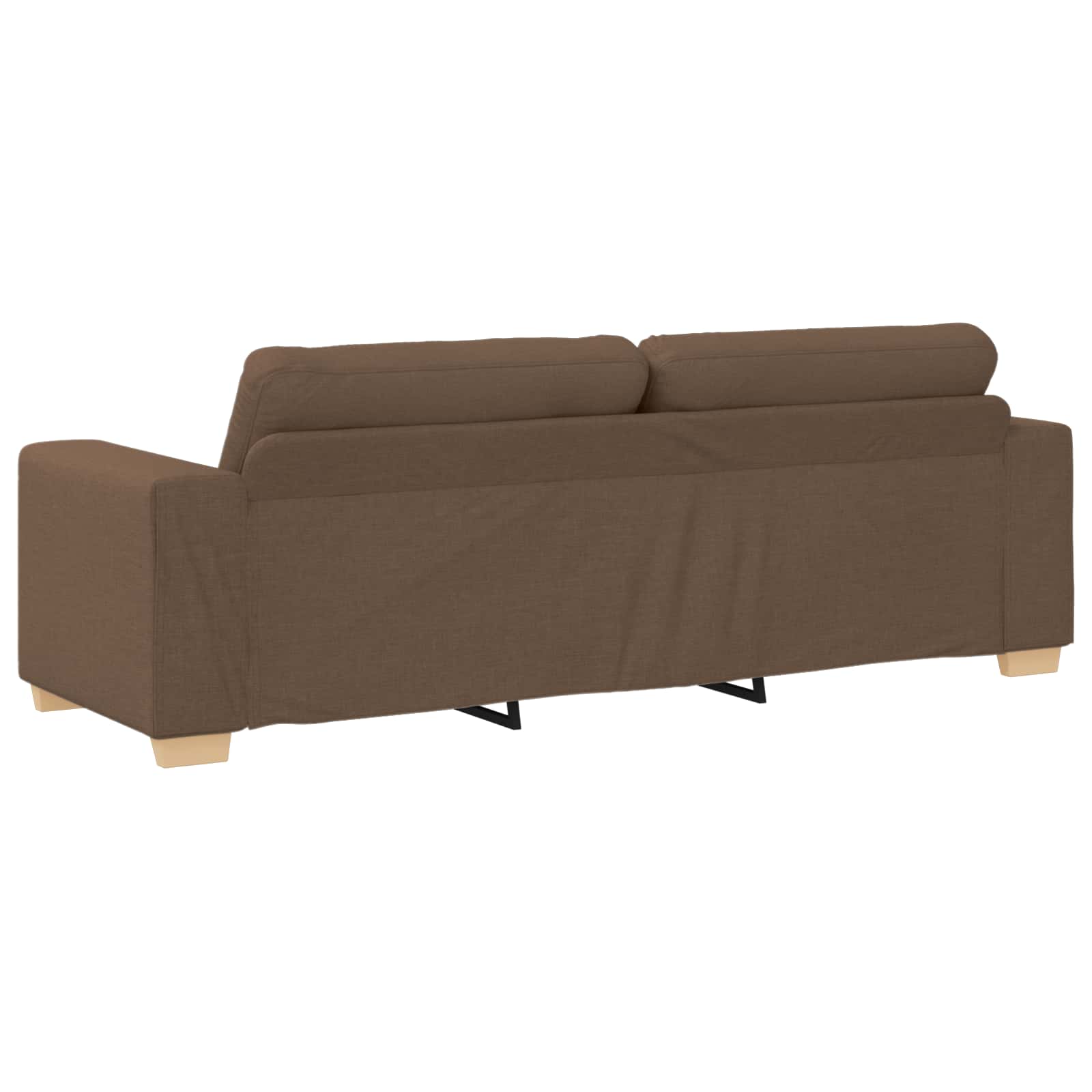 vidaXL Sofa 2 pcs Braun Stoff