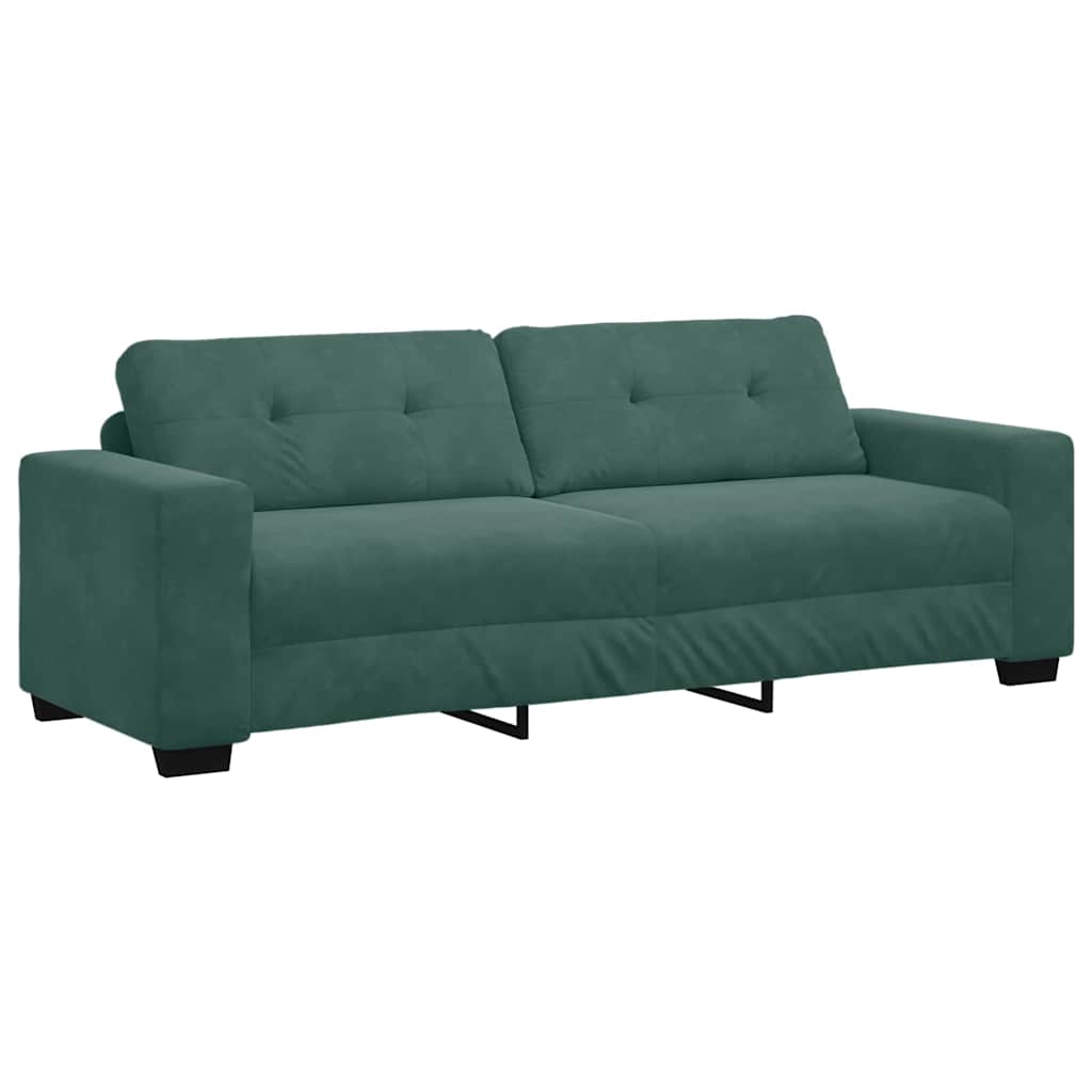 vidaXL | Sofa Set | 2 pcs Dunkelgrün 221 x 78 x 80 cm Samt