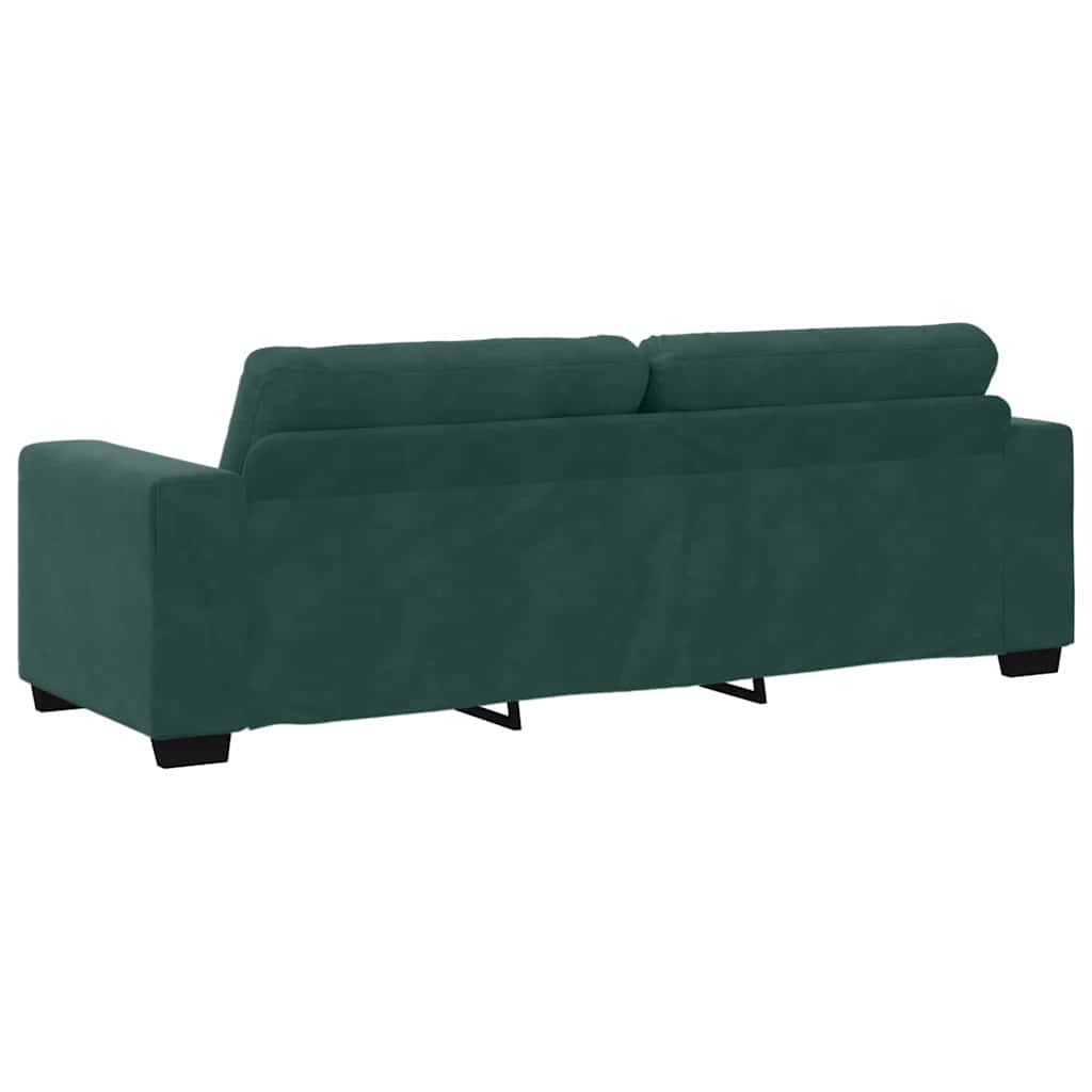 vidaXL | Sofa Set | 2 pcs Dunkelgrün 221 x 78 x 80 cm Samt