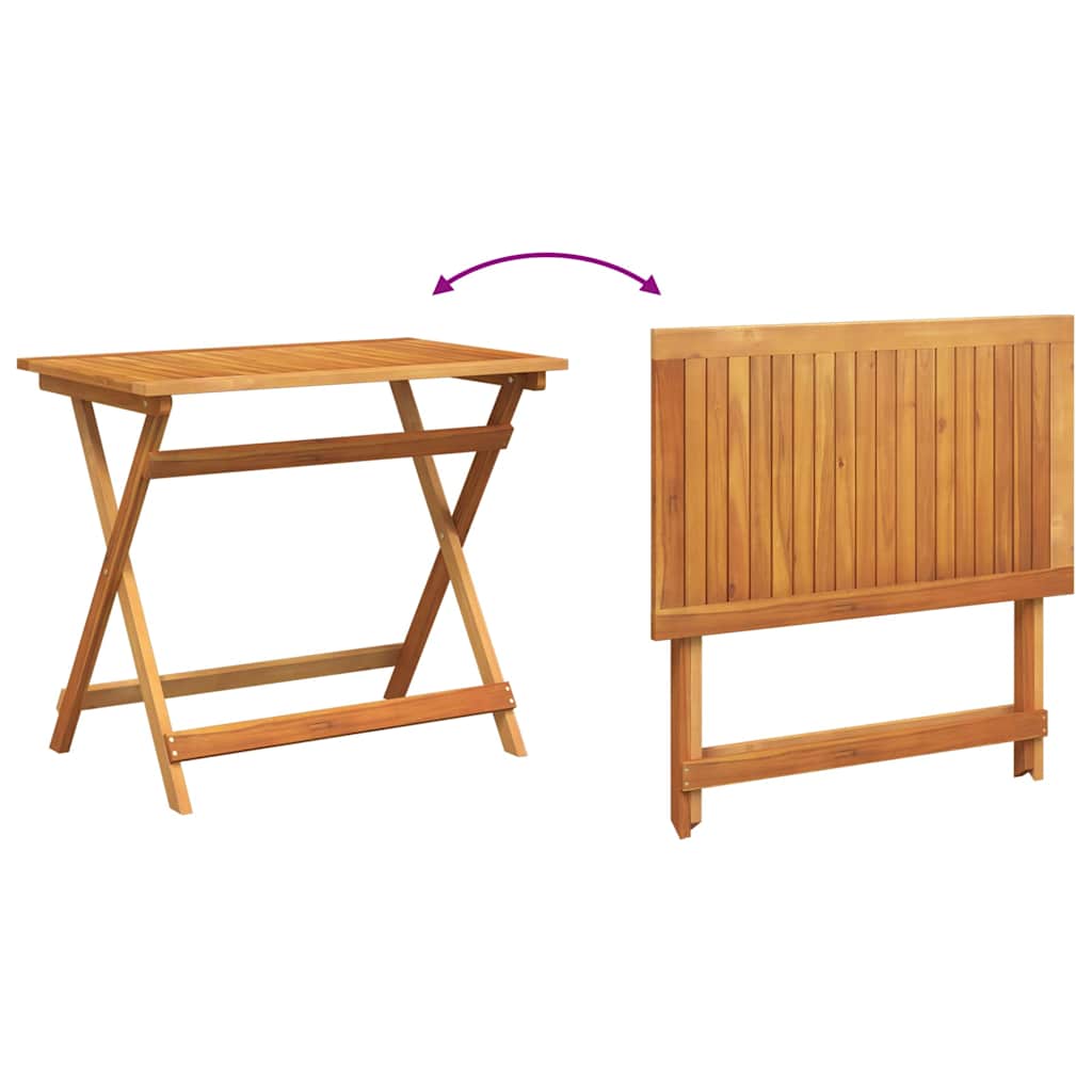 Garten Bistro Set 5 pcs Braun Massivholz Akazie