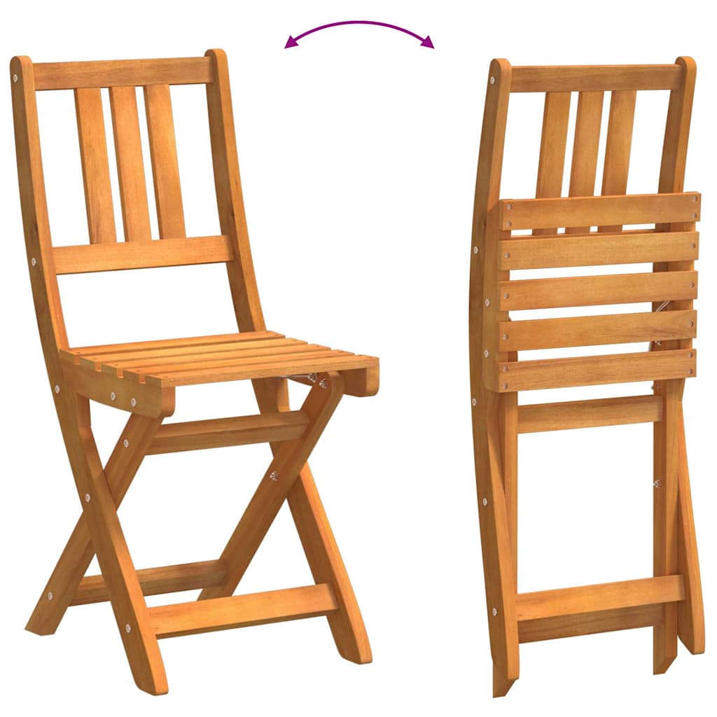 Garten Bistro Set 5 pcs Braun Massivholz Akazie