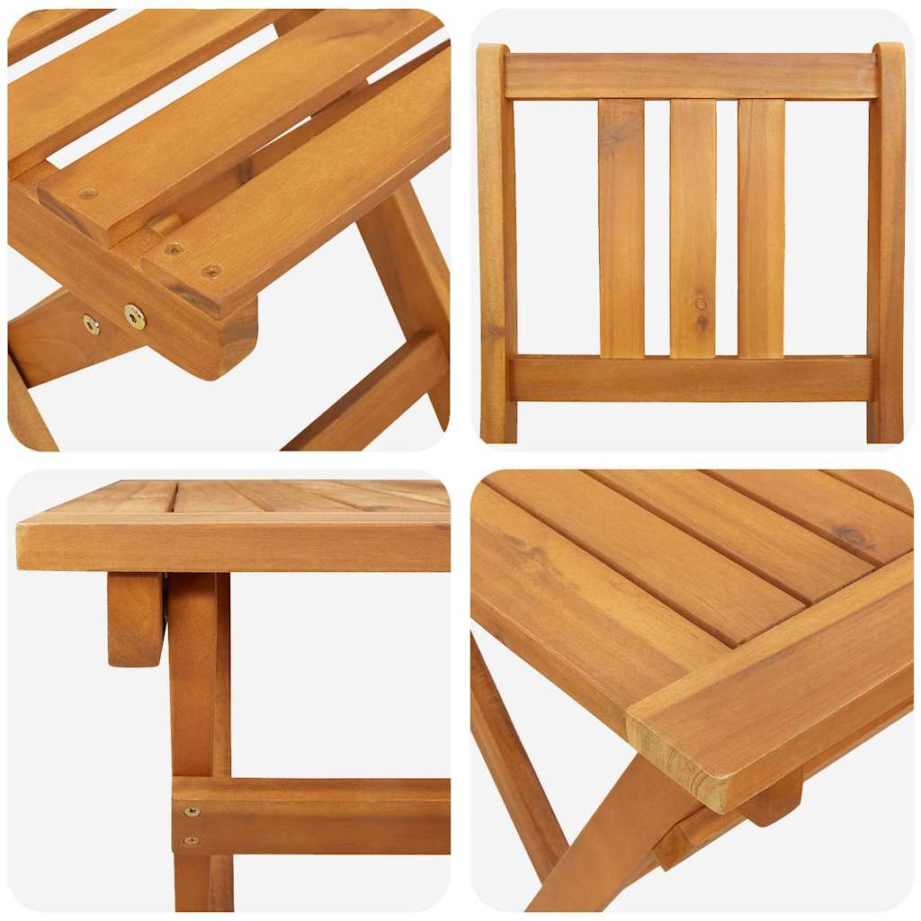 Garten Bistro Set 5 pcs Braun Massivholz Akazie