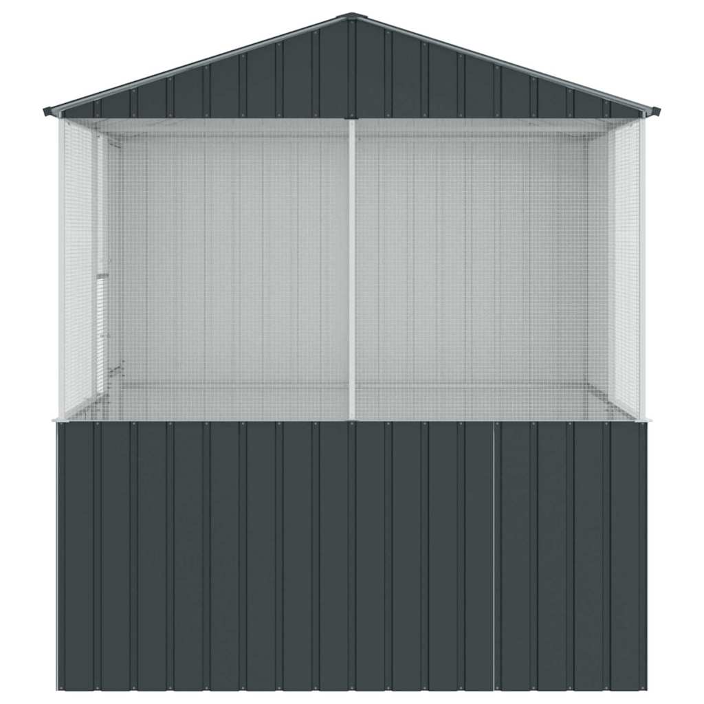 vidaXL Vogelkäfig Anthrazit 215 x 209 x 230 cm Verzinkter Stahl