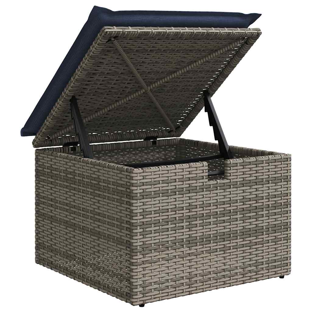 8-tlg. Garten-Sofagarnitur mit Kissen Braun Poly Rattan Akazie