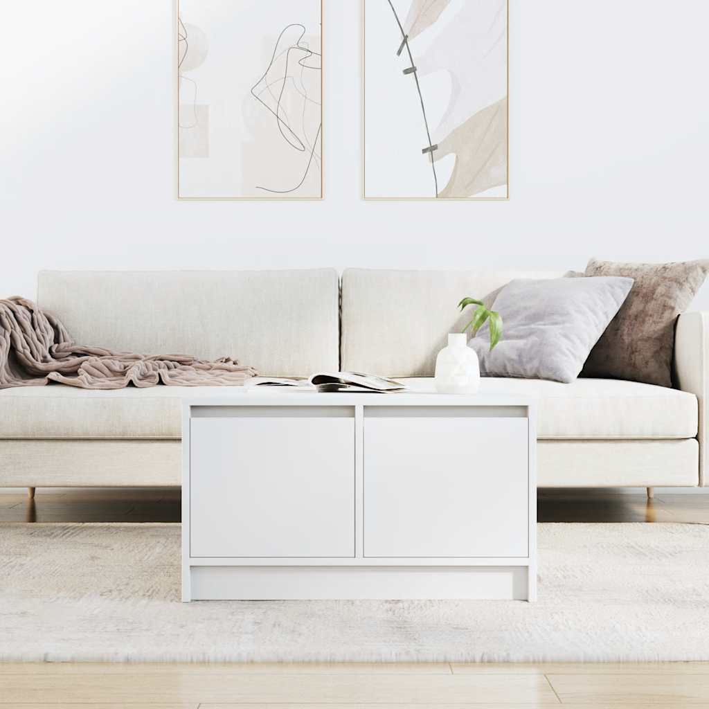 vidaXL Couchtisch mit Schubladen Weiß 70,5x70x40 cm