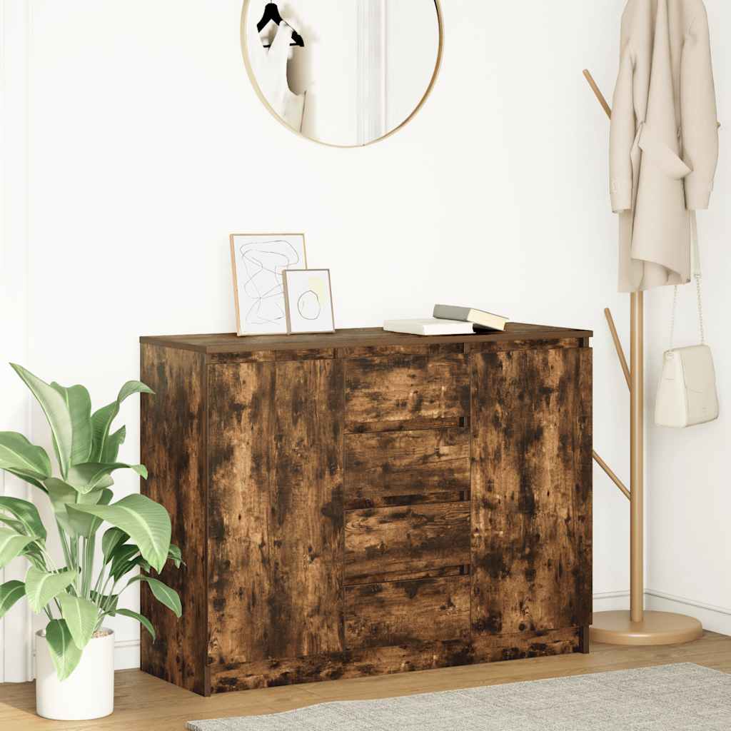 vidaXL Sideboard mit Schubladen Weiß 100,5x35x76 cm Holzwerkstoff