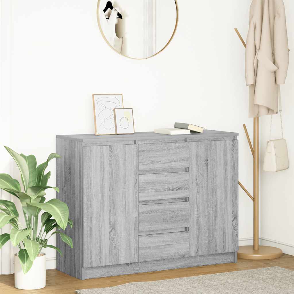 vidaXL Sideboard mit Schubladen Weiß 100,5x35x76 cm Holzwerkstoff