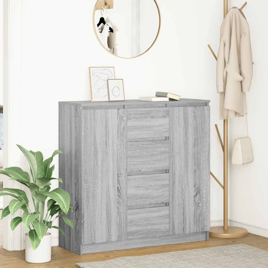 vidaXL Sideboard mit Schubladen Weiß 100,5x35x98,5 cm Holzwerkstoff