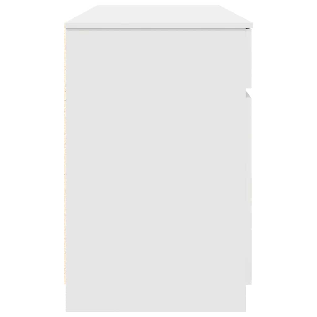 vidaXL Schreibtisch mit Schubladen Weiß 140 x 49 x 76 cm Holzwerkstoff