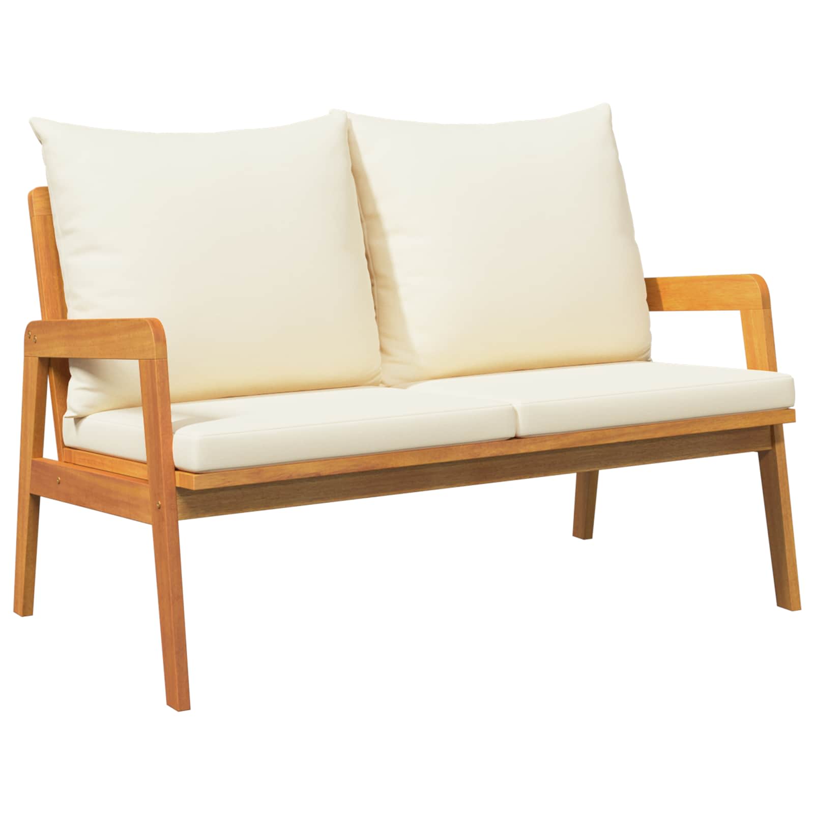 Bistrogarnitur 4 pcs Braun und Creme Massivholz Akazie