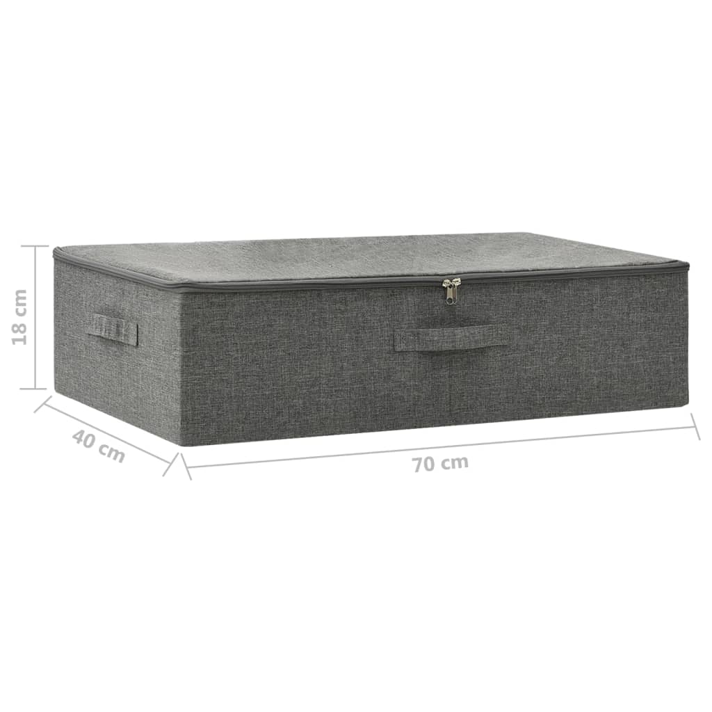 vidaXL Aufbewahrungsbox Stoff 70x40x18 cm Anthrazit