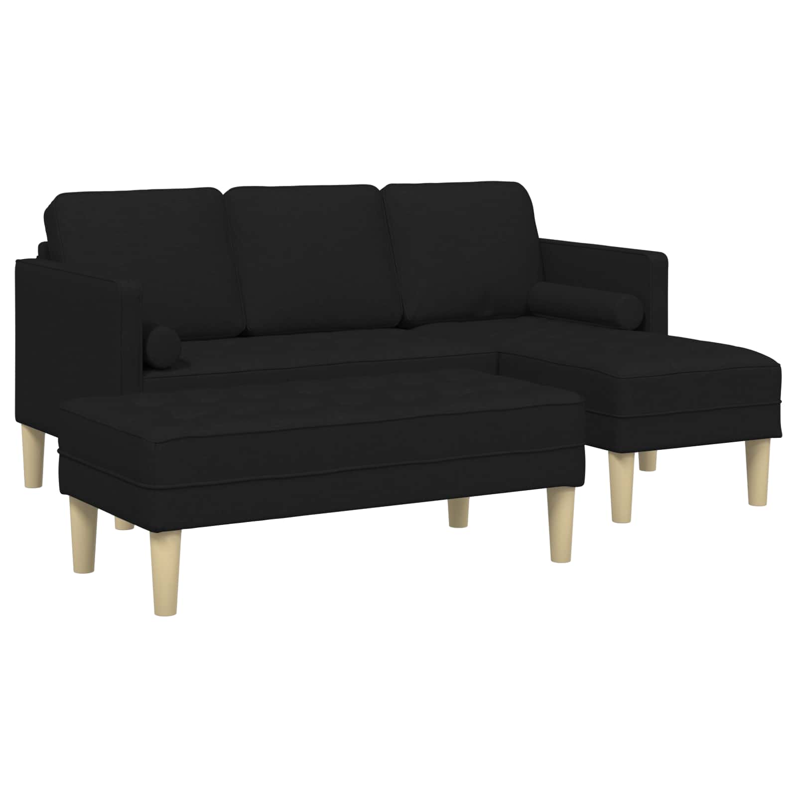 vidaXL Sofa Set mit Kissen 2 pcs Hellgrau Polyester