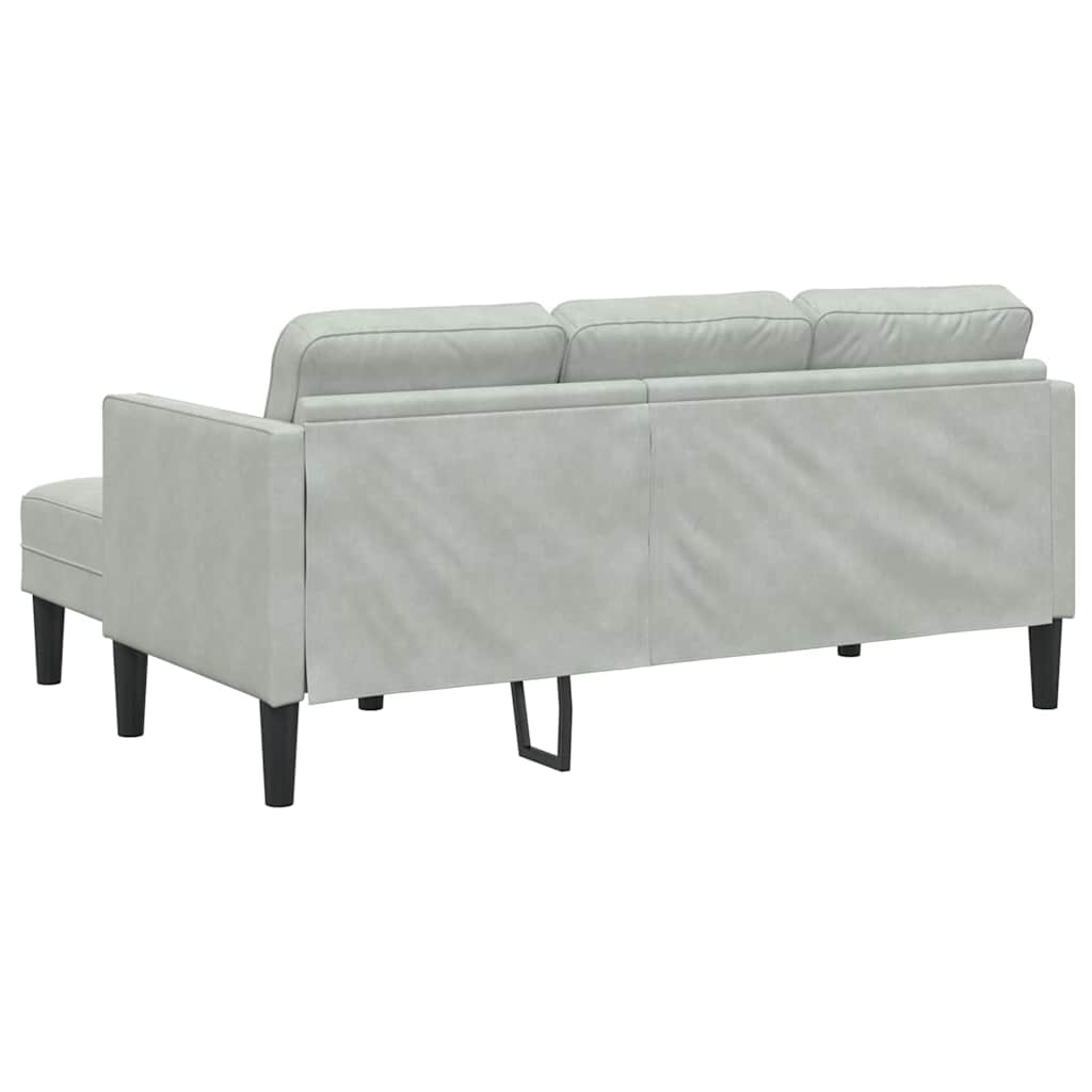 vidaXL Sofa Set mit Kissen 2 pcs Hellgrau Polyester
