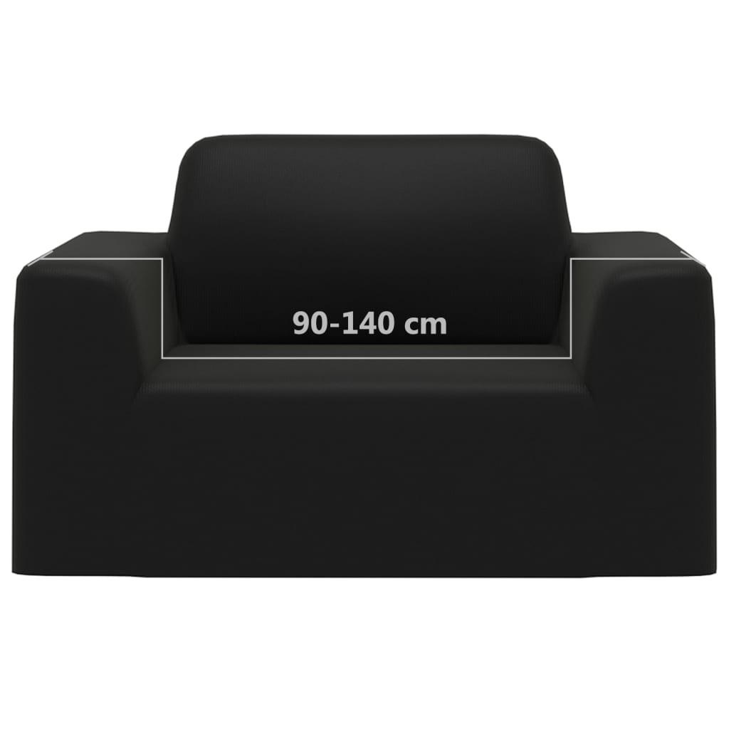 vidaXL Stretch-Sofahusse Schwarz Polyester-Jersey