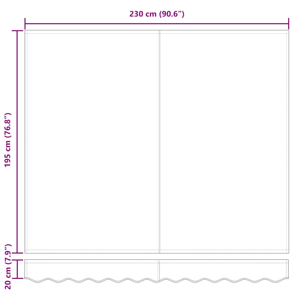 vidaXL Einziehbare Markise Anthrazit 250 x 200 cm Stoff