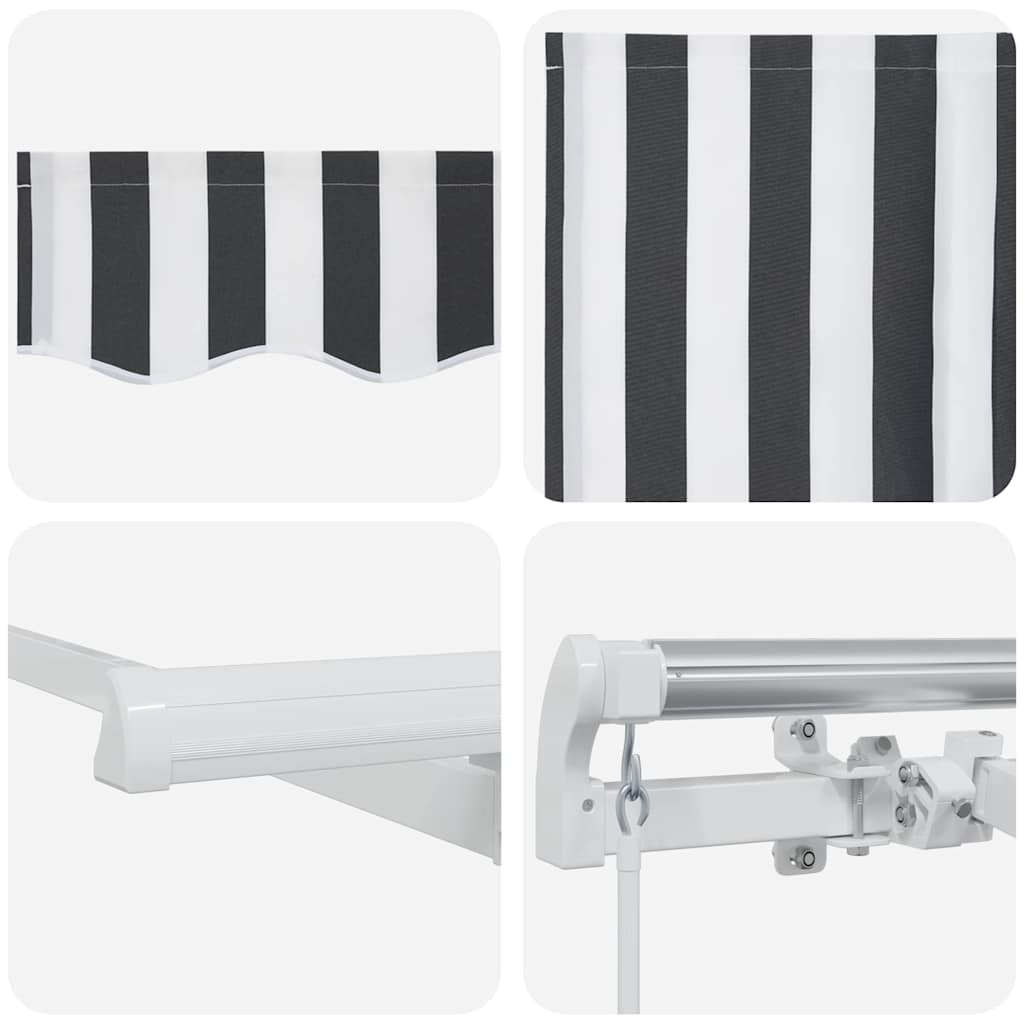 vidaXL Einziehbare Markise Anthrazit 250 x 200 cm Stoff