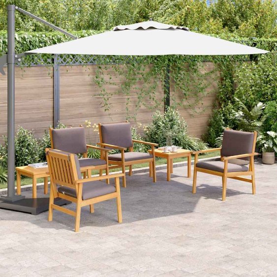 Gartensofa-set 4 pcs Braun 120 x 65,5 x 79 cm Massivholz Akazie