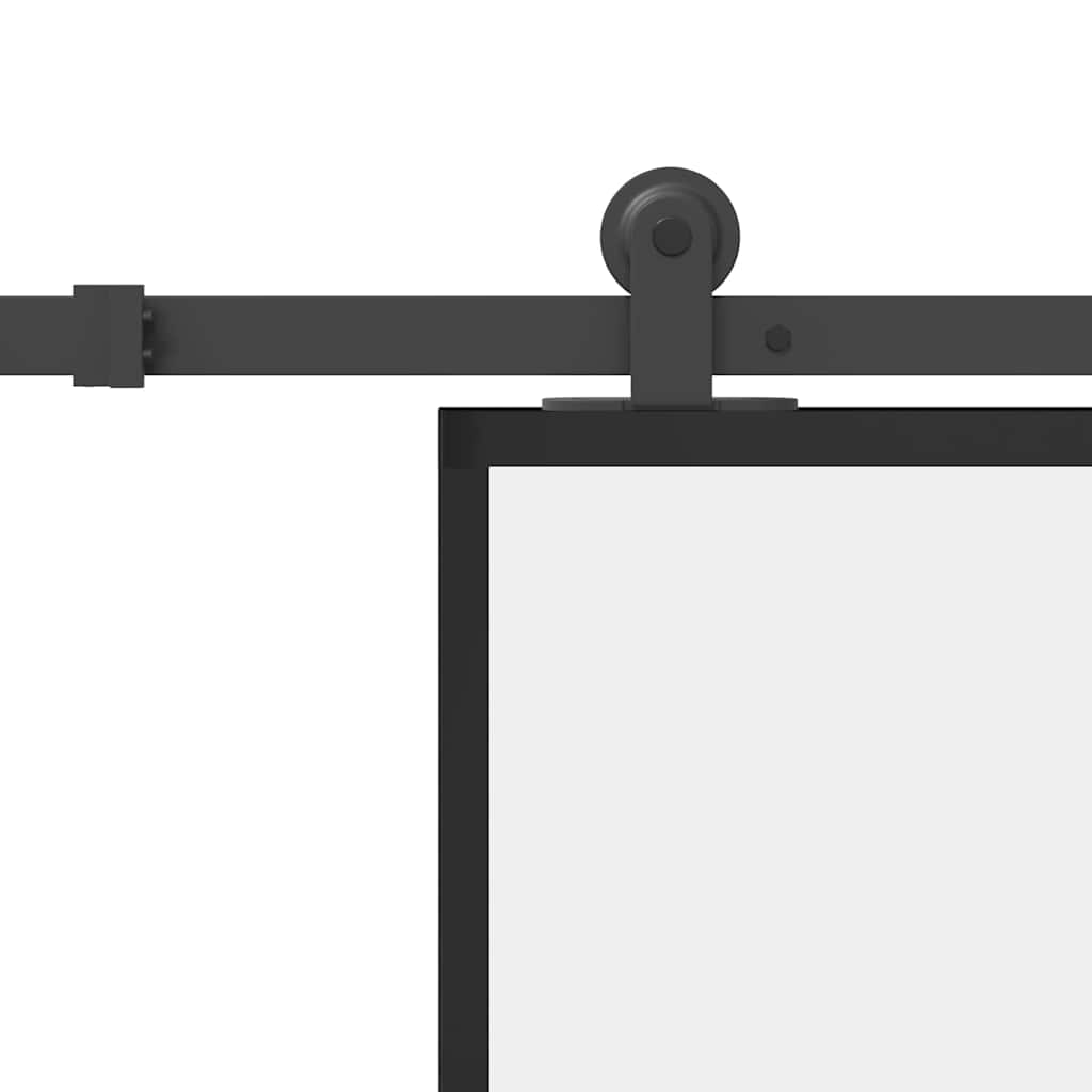 vidaXL Schiebetür mit Beschlag 76x205 cm ESG-Glas & Aluminium