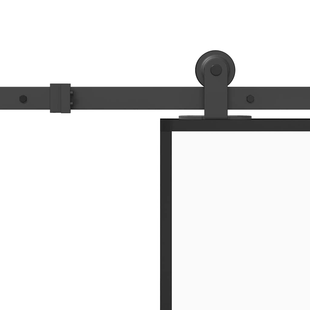 vidaXL Schiebetür mit Beschlag 76x205 cm ESG-Glas & Aluminium