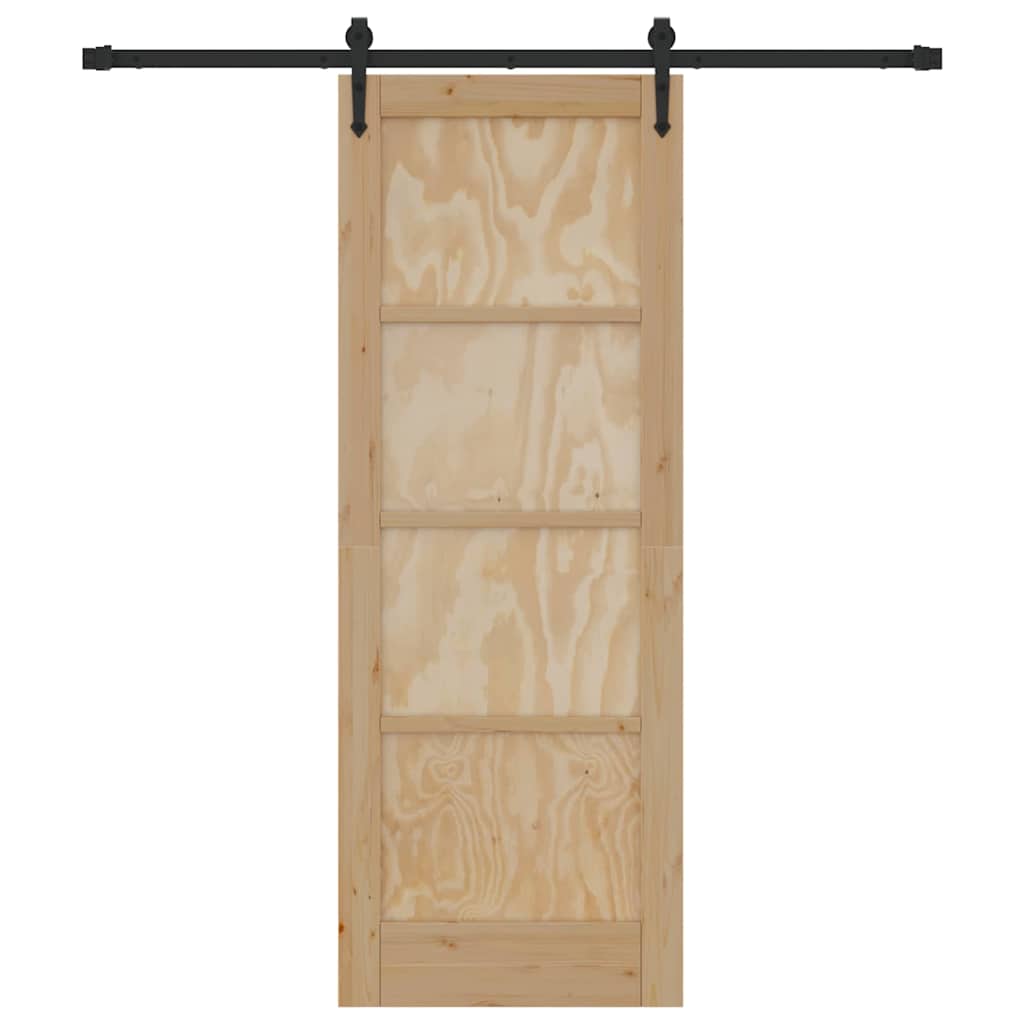 vidaXL Schiebetür ORKDAL Braun 73,5 x 198,5 cm Massives Kiefernholz