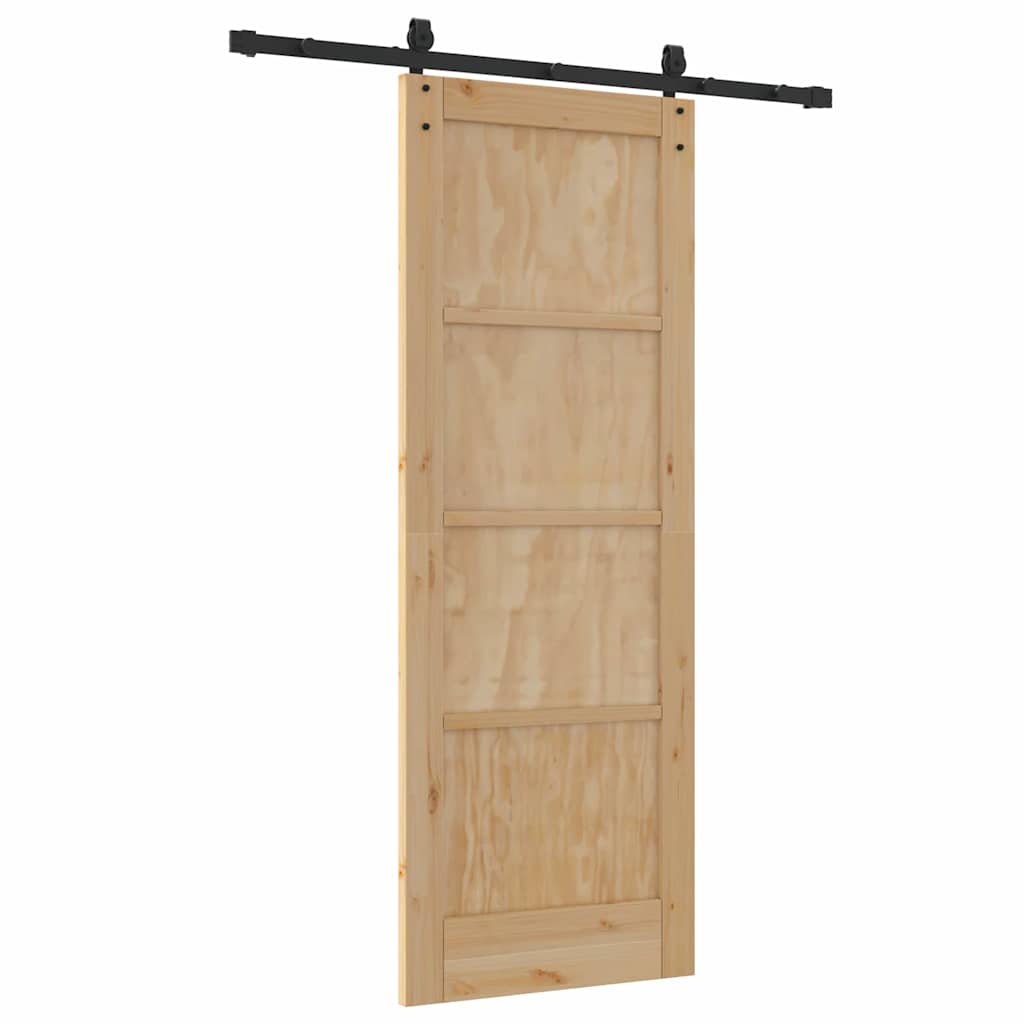 vidaXL Schiebetür ORKDAL Braun 73,5 x 198,5 cm Massives Kiefernholz