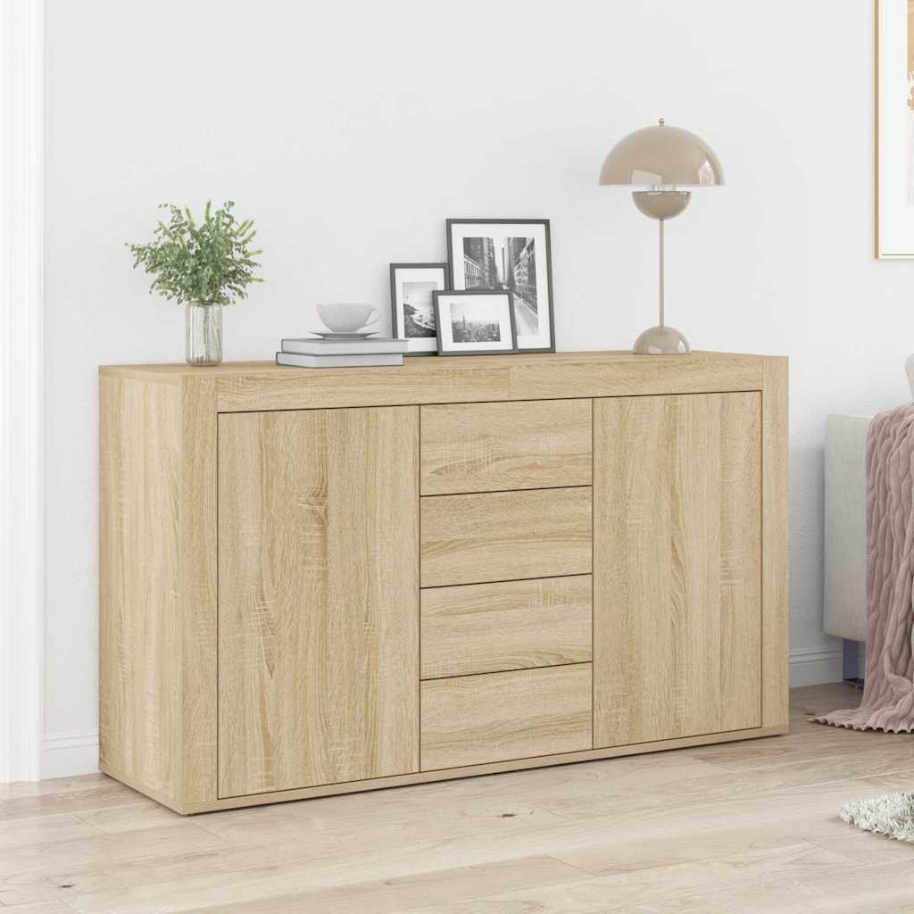 vidaXL Sideboard mit Schubladen Weiß 120 x 36 x 69 cm Holzwerkstoff