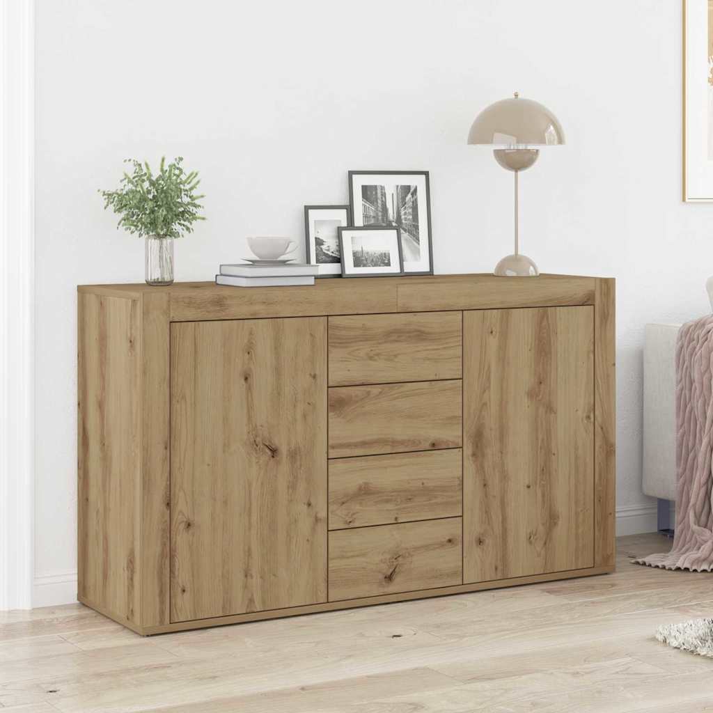 vidaXL Sideboard mit Schubladen Weiß 120 x 36 x 69 cm Holzwerkstoff
