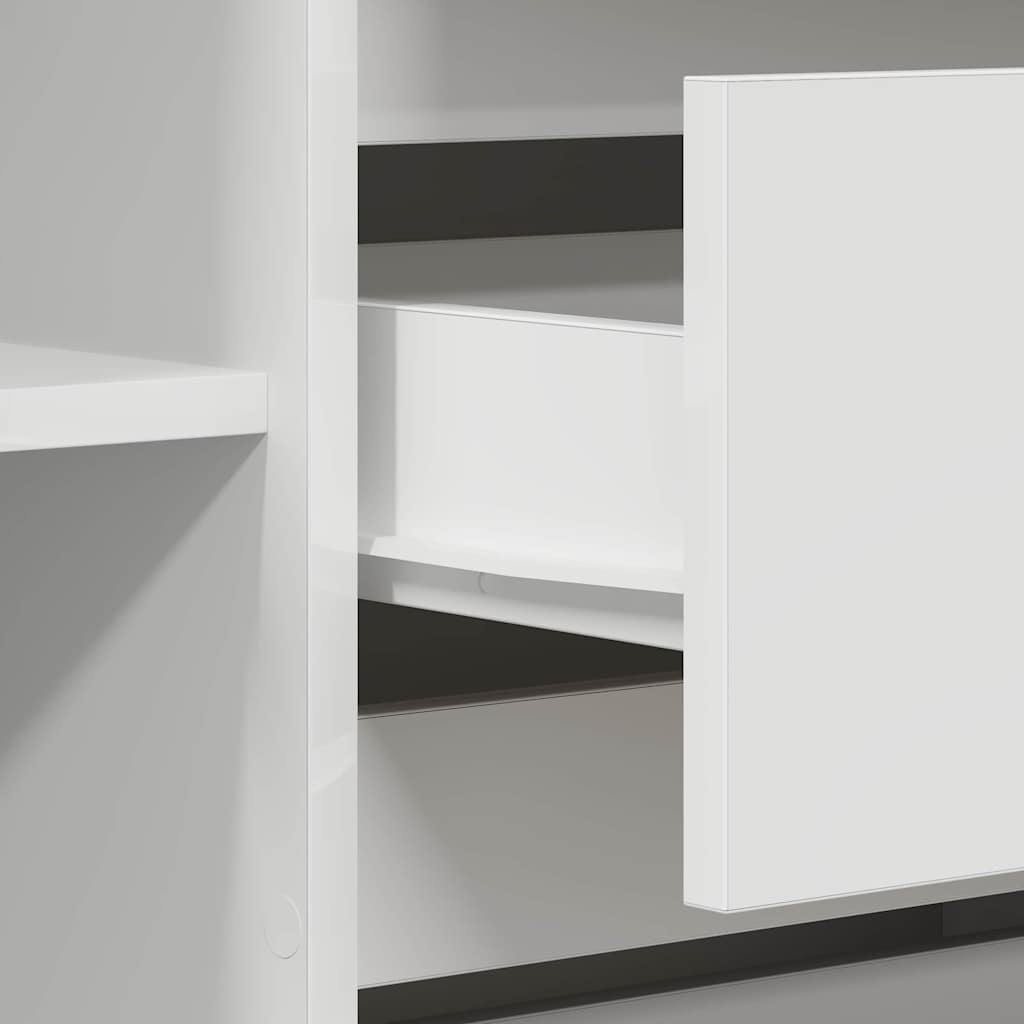 vidaXL Sideboard mit Schubladen Weiß 120 x 41 x 75 cm Holzwerkstoff