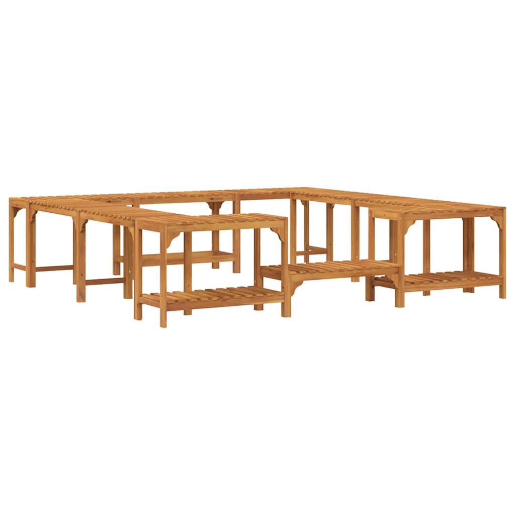 vidaXL Whirlpool-Umrandung Braun 230 x 230 cm Massivholz Akazie