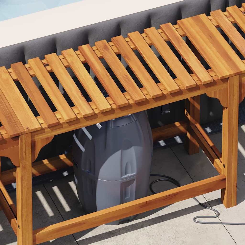 vidaXL Whirlpool-Umrandung Braun 230 x 230 cm Massivholz Akazie