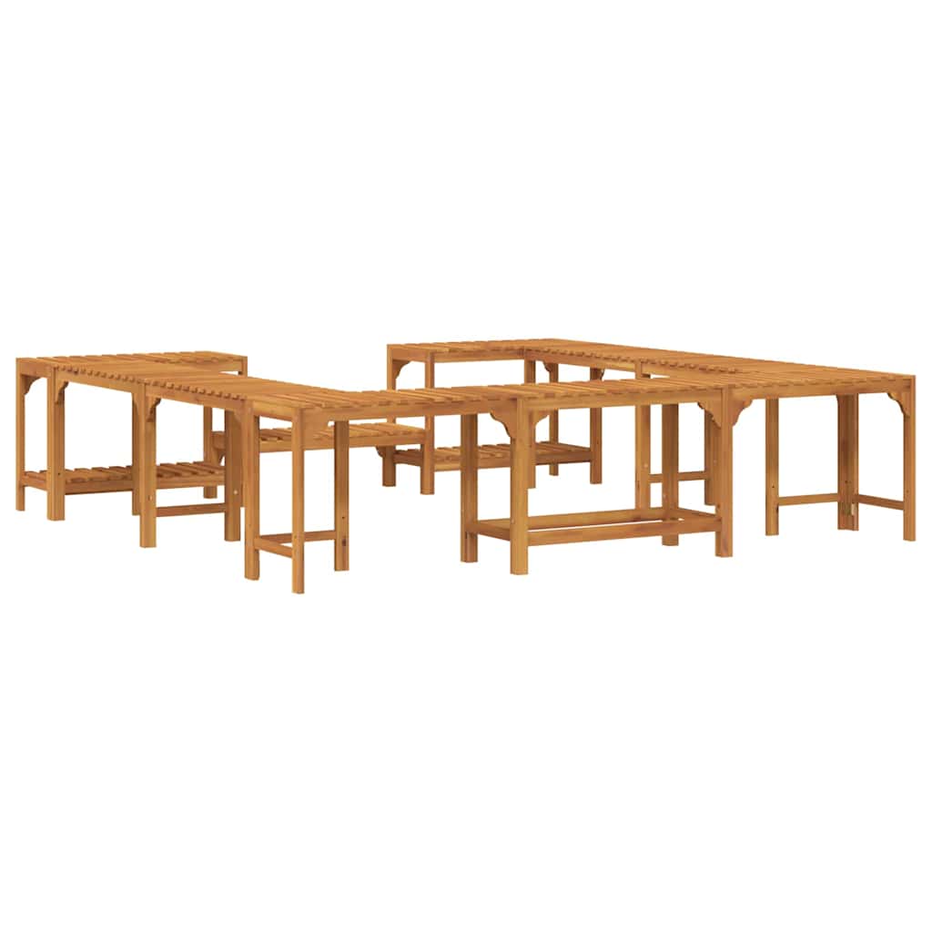 vidaXL Whirlpool-Umrandung Braun 230 x 230 cm Massivholz Akazie