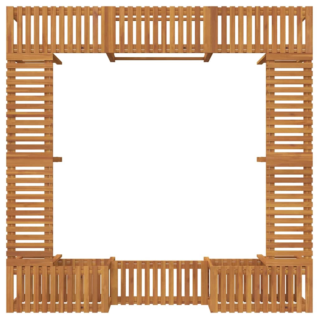 vidaXL Whirlpool-Umrandung Braun 230 x 230 cm Massivholz Akazie