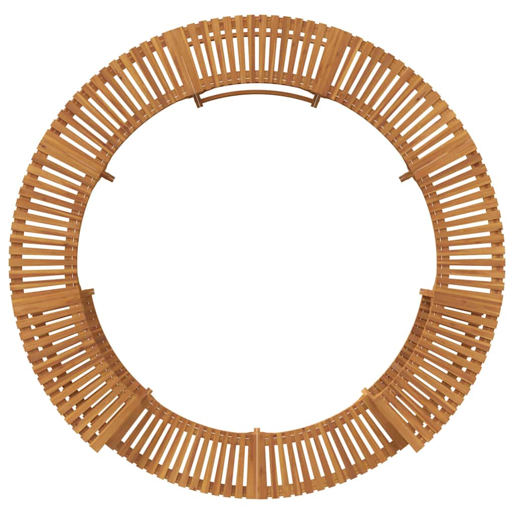 vidaXL Whirlpool-Umrandung Braun Ø255 x 55,5 cm Massivholz Akazie