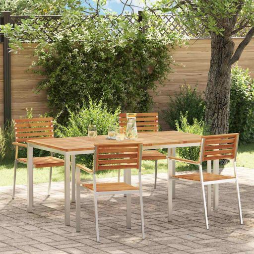 Garten Essgruppe 3 pcs Braun Massivholz Akazie